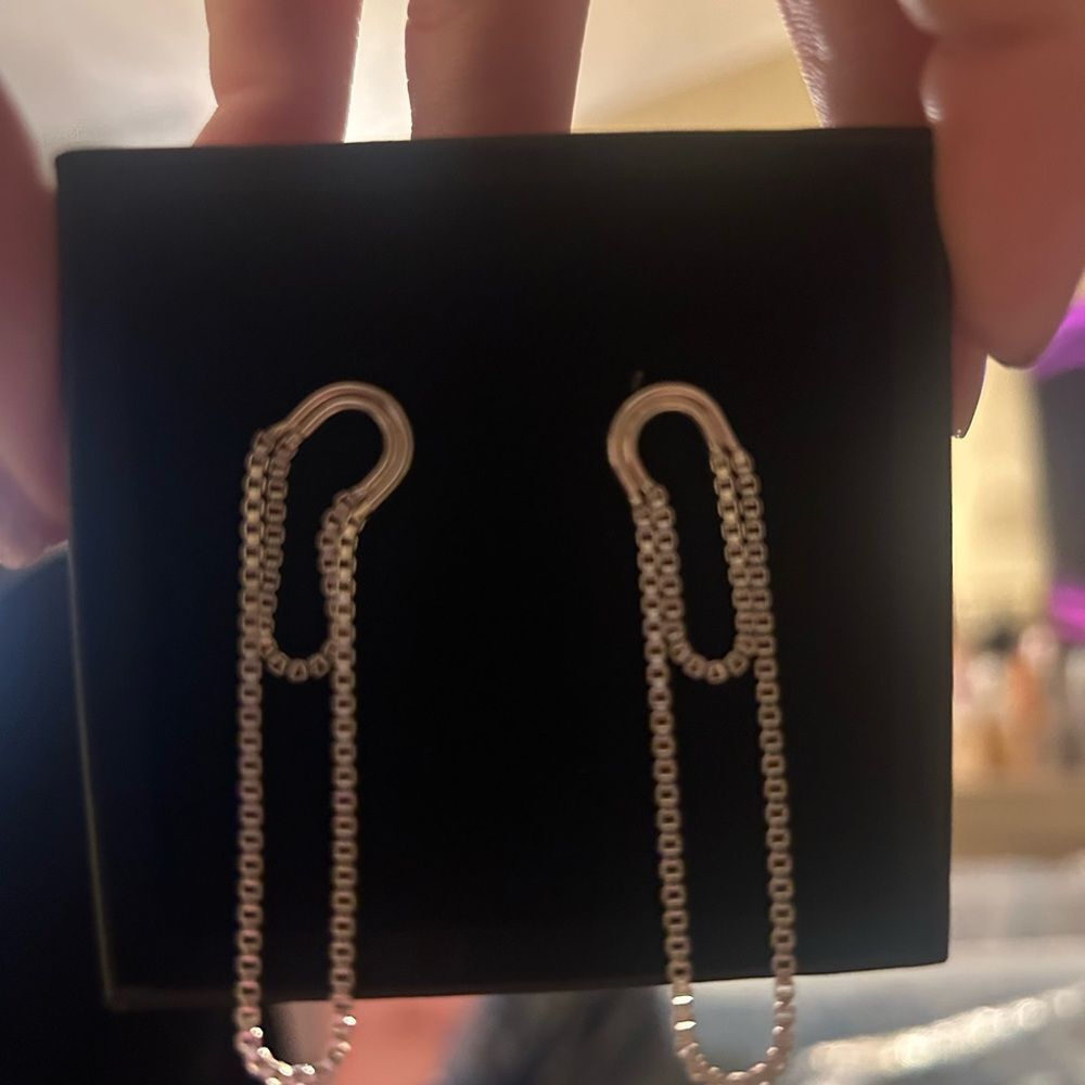 BY1OAK - 925 Sterling Silver Double Dangle Drop Earrings - NWT